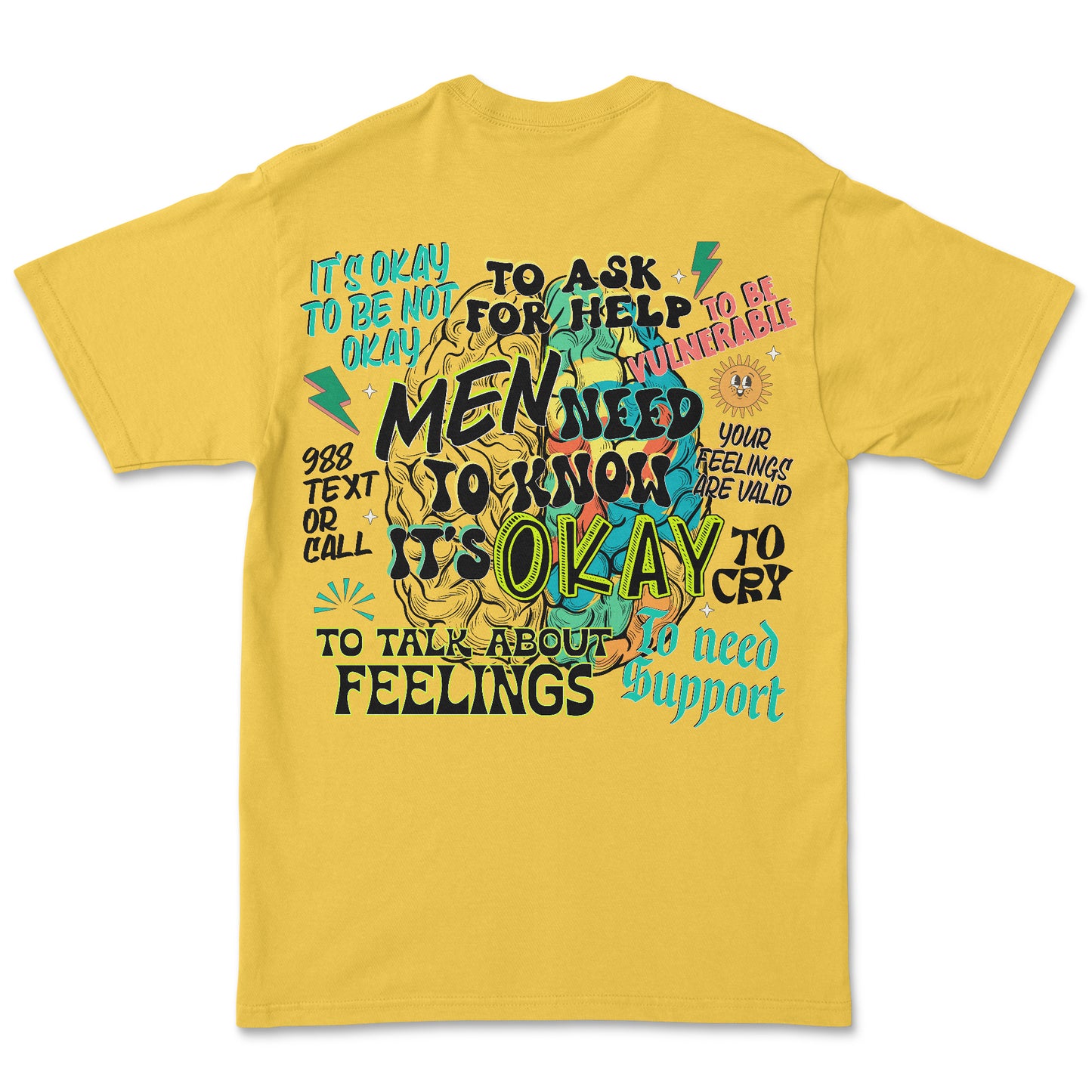 "Strong Minds, Open Hearts" Men's Mental Health Awareness T-Shirt