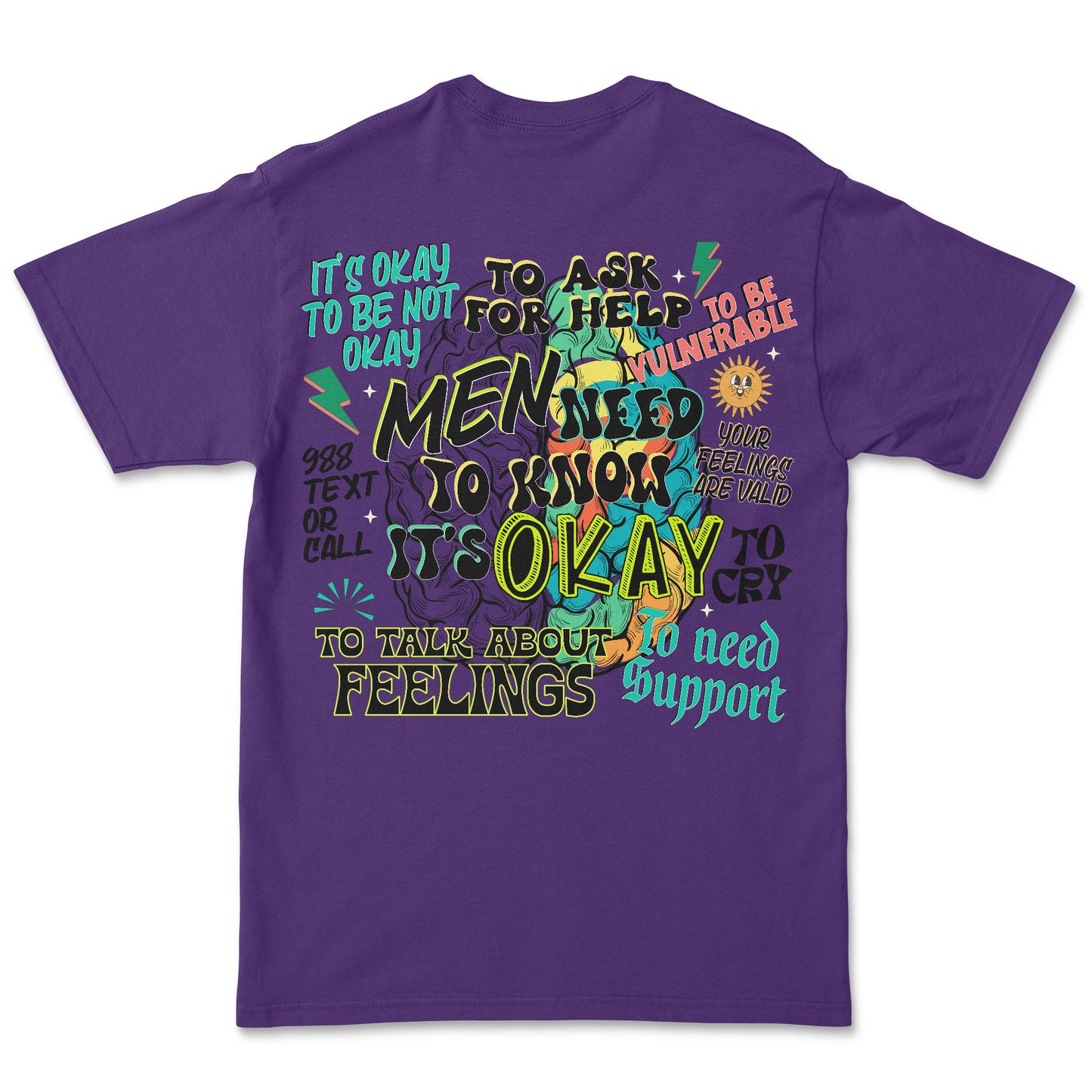"Strong Minds, Open Hearts" Men's Mental Health Awareness T-Shirt