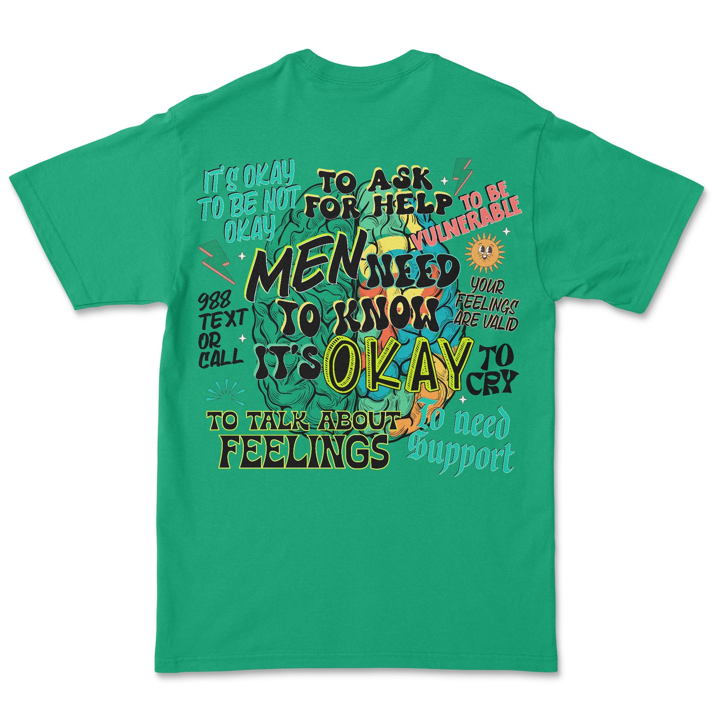 "Strong Minds, Open Hearts" Men's Mental Health Awareness T-Shirt