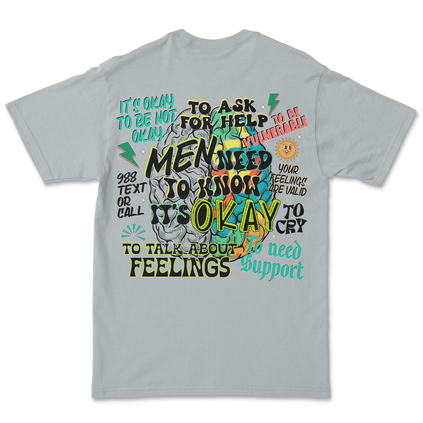 "Strong Minds, Open Hearts" Men's Mental Health Awareness T-Shirt
