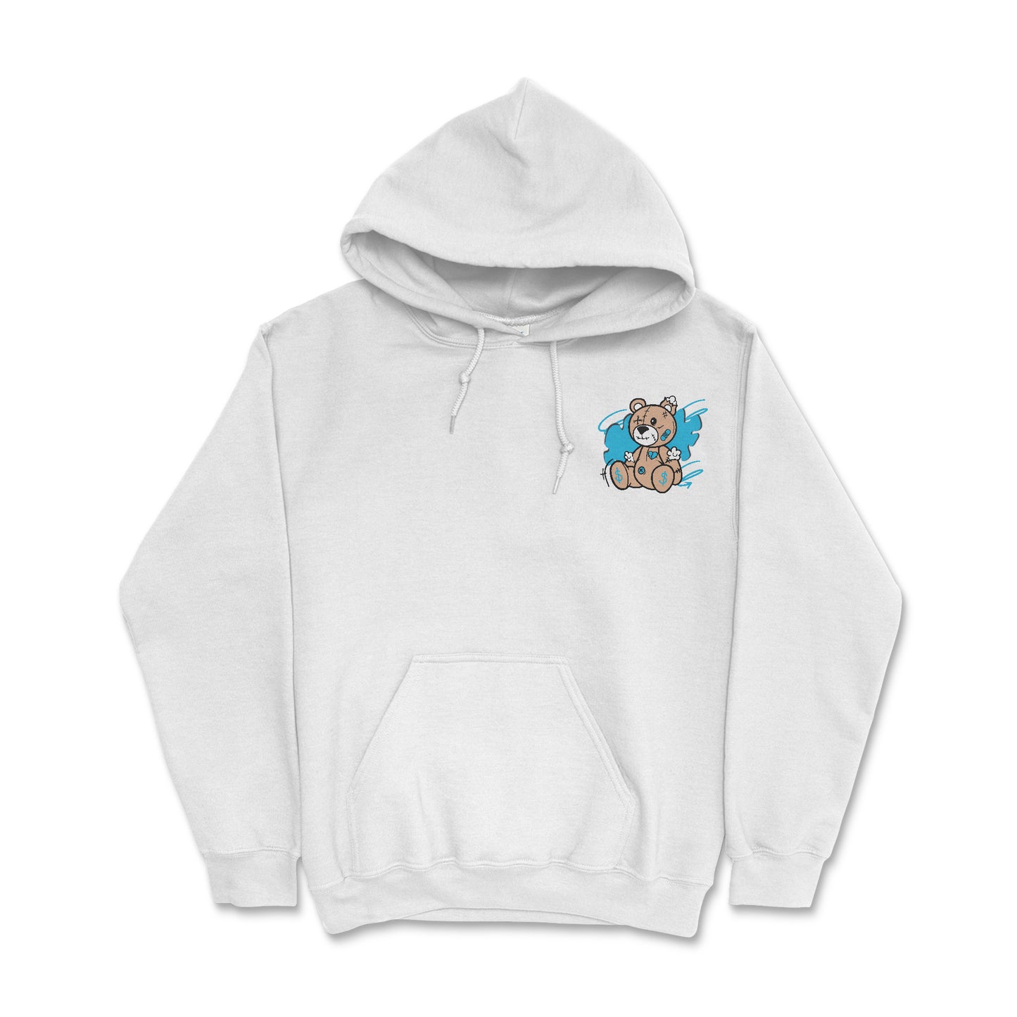 White with Light Blue Perfectly Imperfect Hoodie